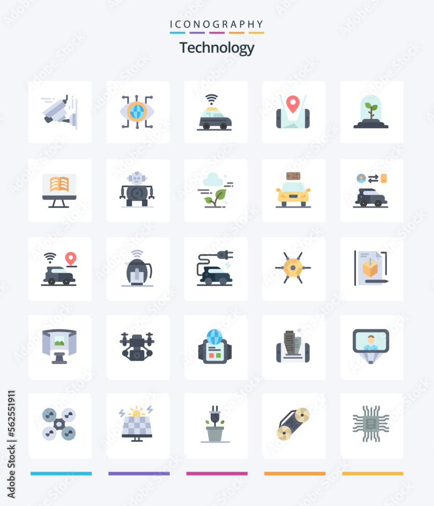 Creative Technology 25 Flat icon pack  Such As computer. leaf. location. technology. location