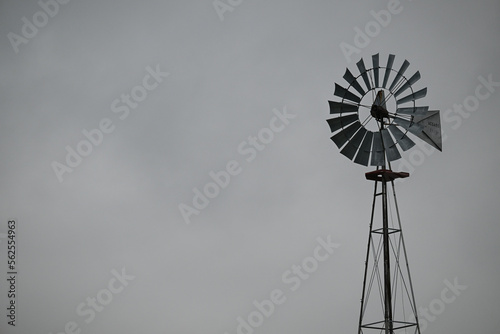 old windmill in winter sky