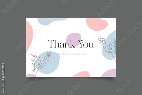 thank you card template design