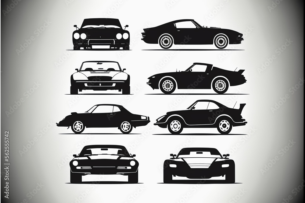 Car clipart vector illustration for logo, website or design ideas. Generative AI.