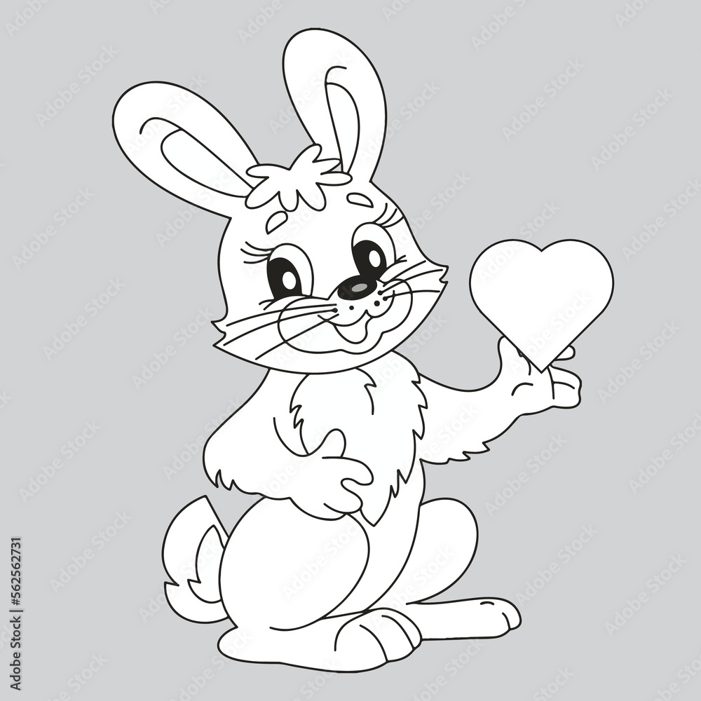 bunny with heart