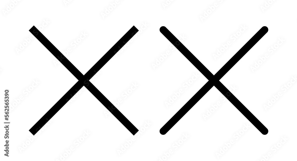 Close icon vector illustration. Delete sign and symbol. cross sign Close icon vector illustration. Delete sign and symbol. cross sign