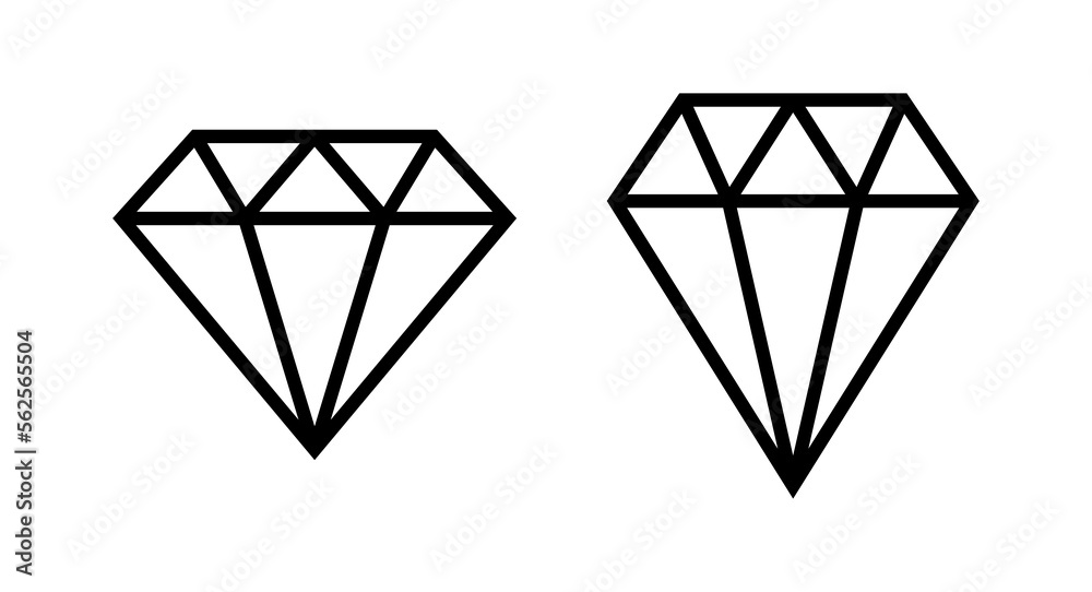 Diamond icon vector illustration. diamond gems sign and symbol Diamond icon vector illustration. diamond gems sign and symbol