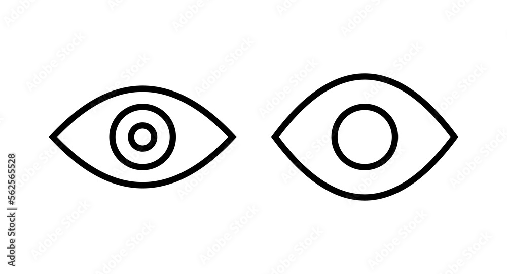 Eye icon vector illustration. Eye sign and symbol. Look and Vision icon.