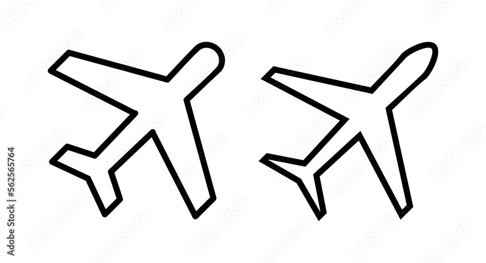 Fototapeta premium Plane icon vector illustration. Airplane sign and symbol. Flight transport symbol. Travel sign. aeroplane