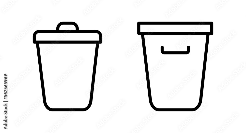 Trash icon vector illustration. trash can icon. delete sign and symbol. Trash icon vector illustration. trash can icon. delete sign and symbol.