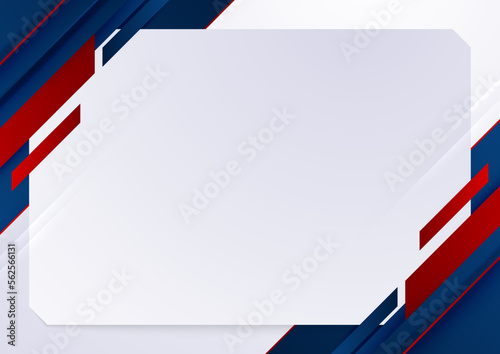 Modern simple red and blue abstract background on white background