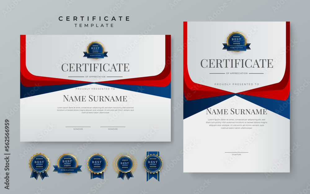 Modern certificate template with luxury pattern, diploma. Vector ...