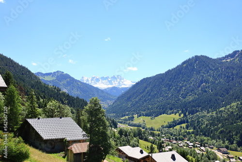 View from the Pointe d Arvouin located on the commune La Chapelle-d Abondance  in the French Chablais