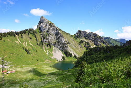 The 'Arvouin lake is a lake south of Cornettes de Bise in the Haute-Savoie region of France