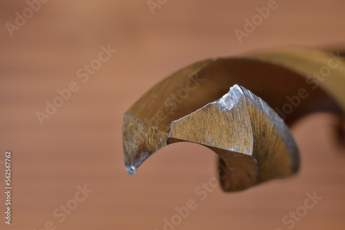 Schilderij op canvas Twist drill bit tip damage
