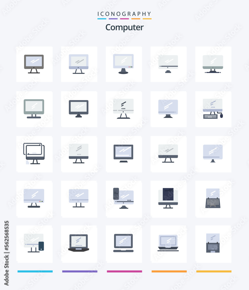 Creative Computer 25 Flat icon pack  Such As device. computer. pc. popup. device