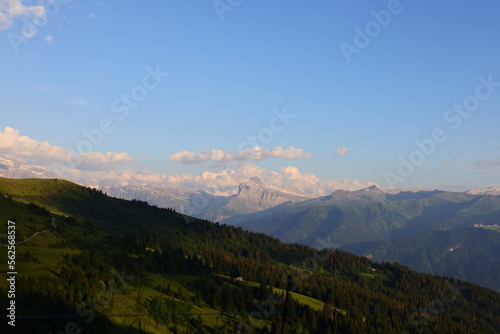 Fototapeta Naklejka Na Ścianę i Meble -  View on a mountain in the department of Haute-Savoie