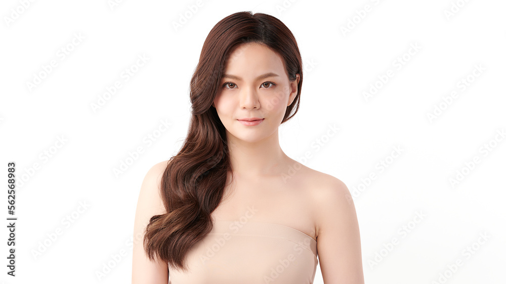 Beautiful young asian woman with clean fresh skin on white background, Face care, Facial treatment, Cosmetology, beauty and spa, Asian women portrait. Beautiful young asian woman with clean fresh skin on white background, Face care, Facial treatment, Cosmetology, beauty and spa, Asian women portrait.