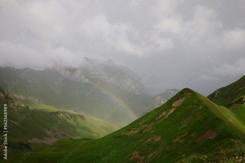Fototapeta premium Cornettes de Bise, Chablais Alps in Haute-Savoie, France