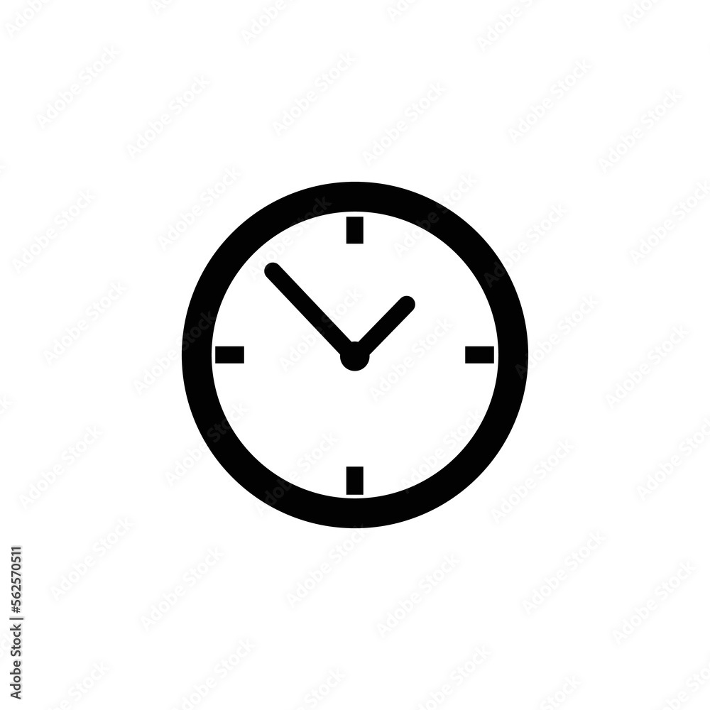 clock icon isolated vector sign symbol illustration