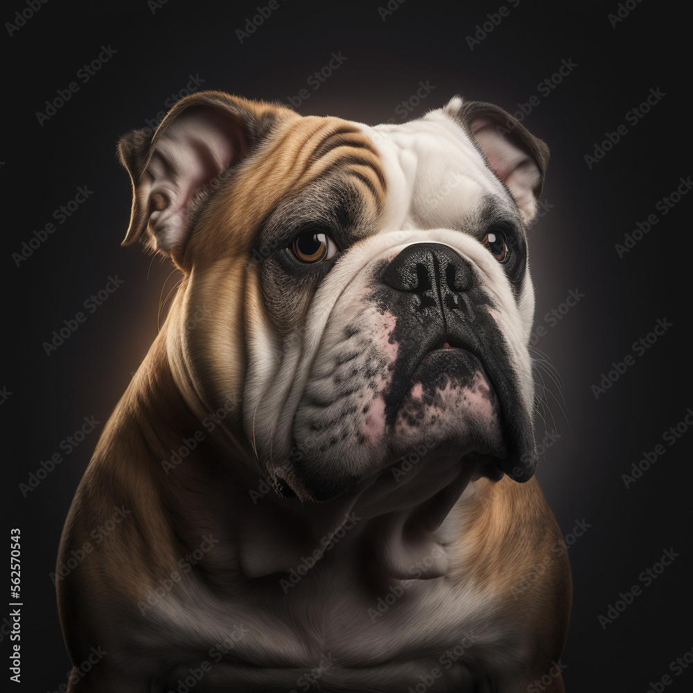 portrait of a dog english bulldog