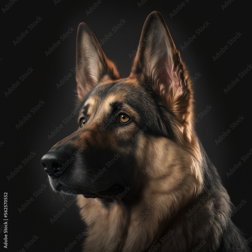 portrait of a dog german shepherd