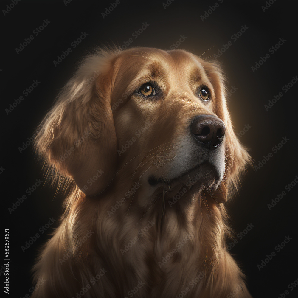 portrait of a dog golden retriever