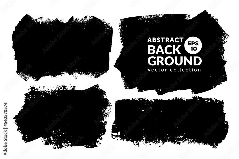 Vector set of hand drawn brush strokes, stains for backdrops. Monochrome design elements set. One color monochrome artistic hand drawn backgrounds. Vector set of hand drawn brush strokes, stains for backdrops. Monochrome design elements set. One color monochrome artistic hand drawn backgrounds.