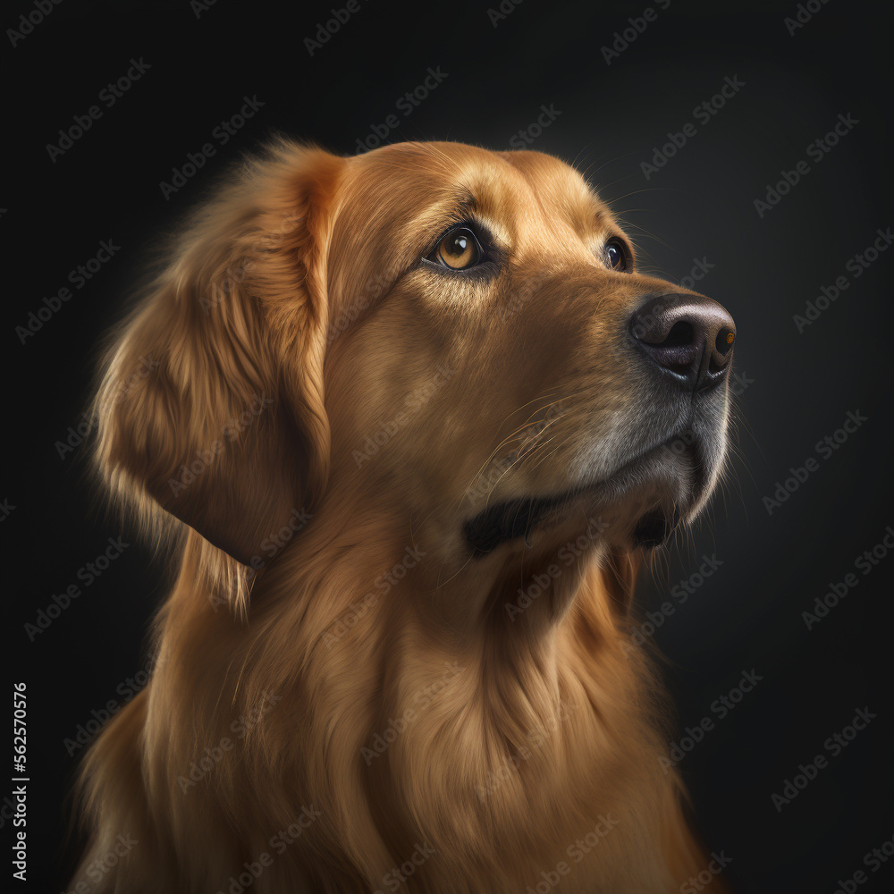 portrait of a dog golden retriever