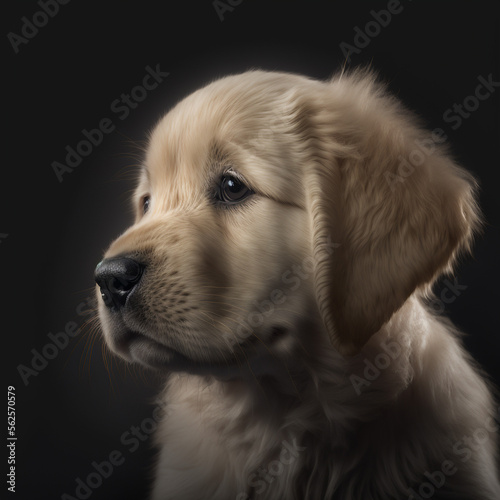 portrait of a dog golden retriever puppy