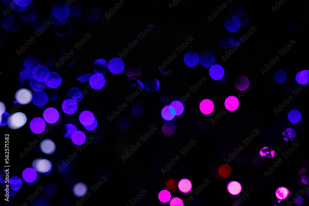 Lights at night, bokeh Lights at night, bokeh