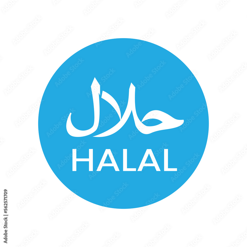 Obraz premium Halal Icon Vector Logo Template