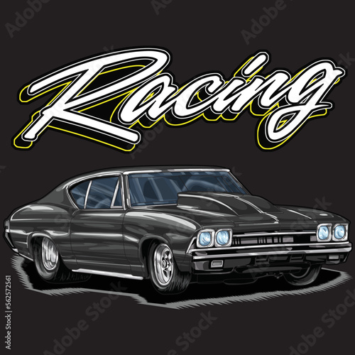 drag race isolated on black background for poster, t-shirt print, business element, social media content, blog, sticker, vlog, and card. vector illustration.