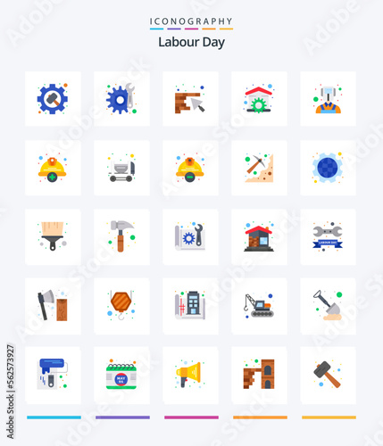 Creative Labour Day 25 Flat icon pack Such As professions. wrench. construction. tool. household