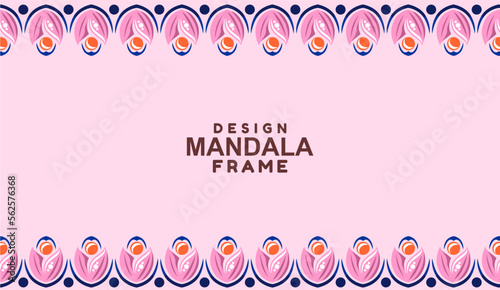 Vector mandala frame design, for your various types of advertising needs, suitable for business card designs, banners, websites, etc. high resolution EPS file format