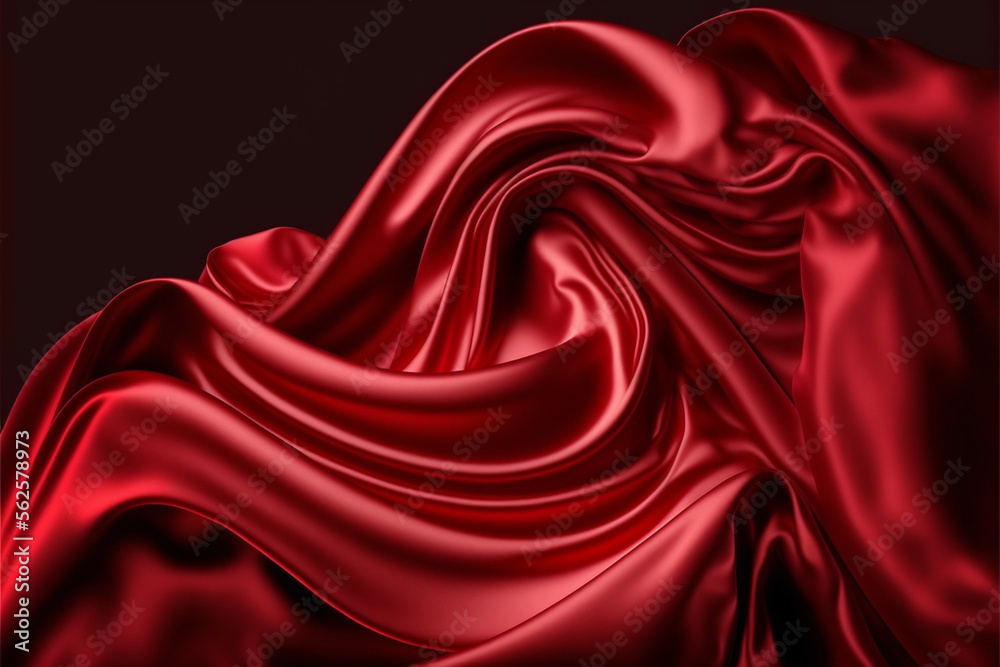 Obraz premium red satin fabric background 
