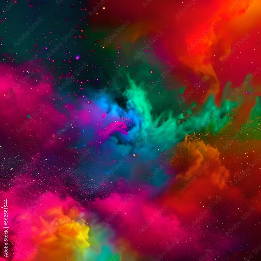 Color Splash Smoke Background - Generative AI