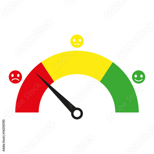 speedometer emotions. Vector illustration.