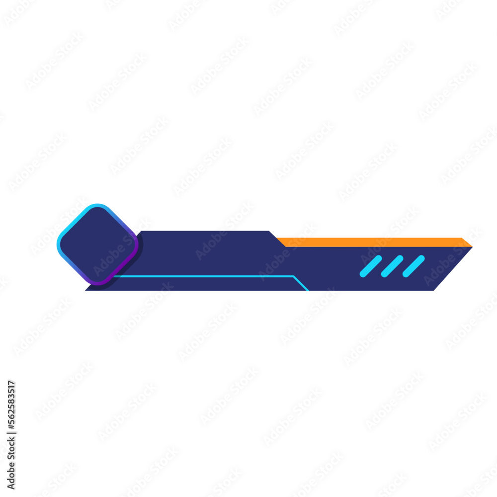 Orange and Blue Flat Lower Third Orange and Blue Flat Lower Third