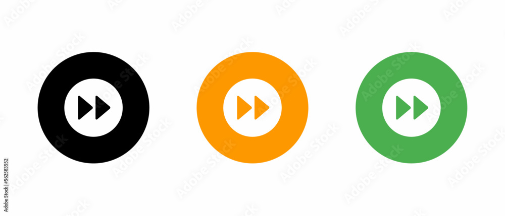 Video player icon vector template illustration set. Stock vector. Video player icon vector template illustration set. Stock vector.