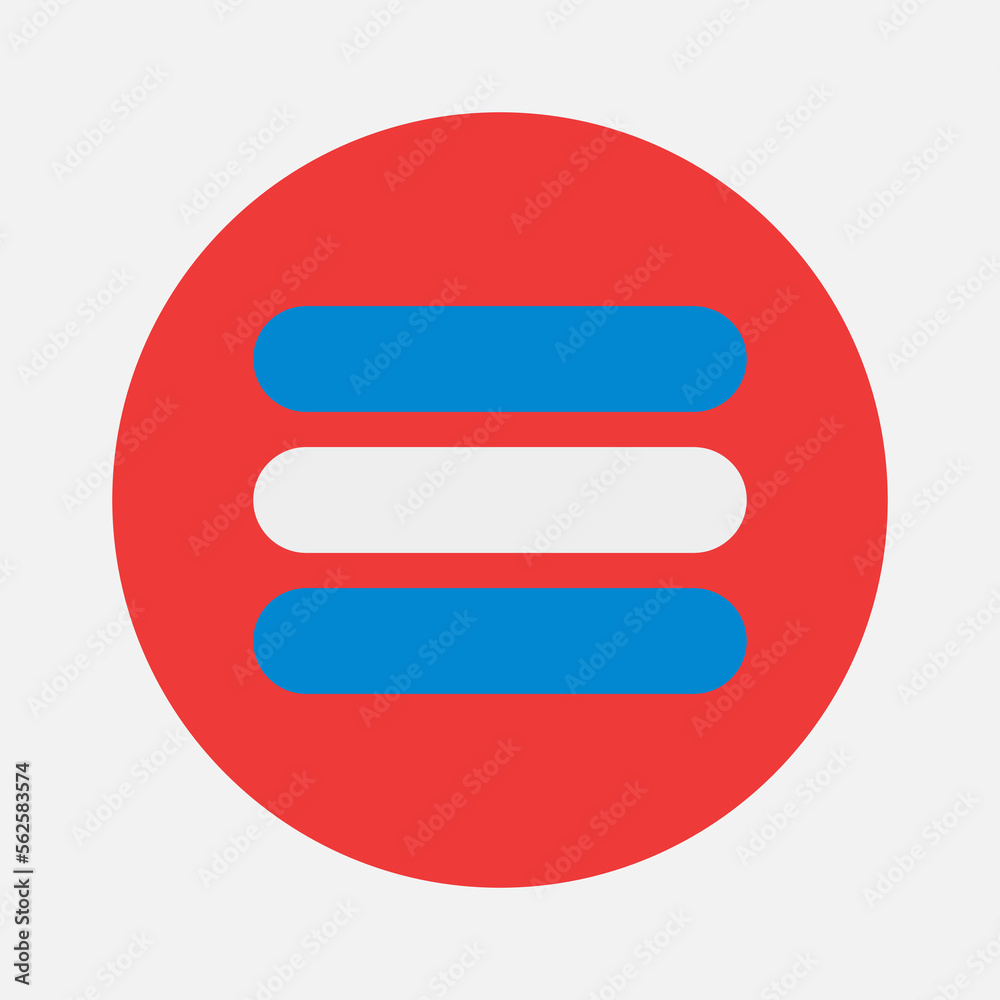 Menu icon in flat style about essentials, use for website mobile app presentation Menu icon in flat style about essentials, use for website mobile app presentation