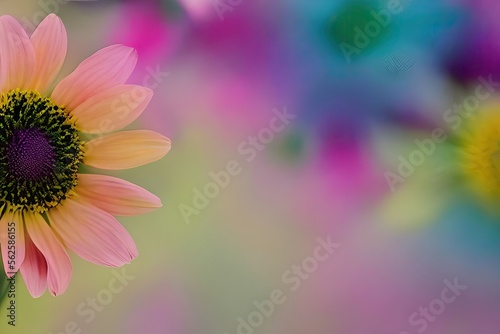 flower background with copy space  soft focus generative ai illustration