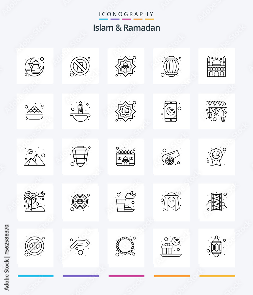 Creative Islam And Ramadan 25 OutLine icon pack  Such As muslim. islam. ramadan. star. islam