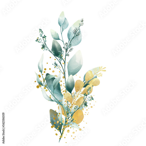  eucalyptus leaves watercolor.