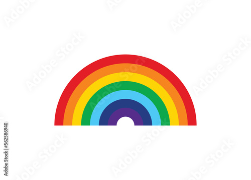 Rainbow icon flat. Homosexual minority concept icon. LGBT concept image.