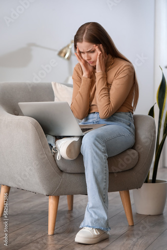 Stressed young woman video ...