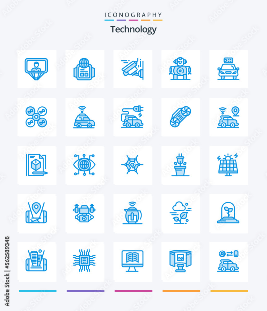 Creative Technology 25 Blue icon pack  Such As power. electric. image. ecology. technology