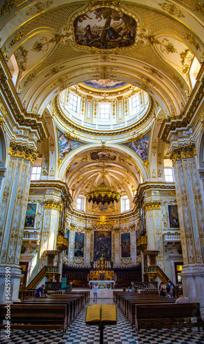 Cathedral Duomo of Bergamo or Cattedrale Duomo di Bergamo e Battistero in Lombardy, Italy
