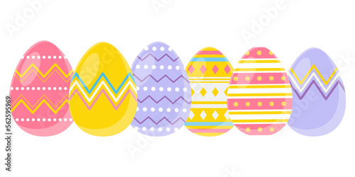 Canvas Print easter egg flat design