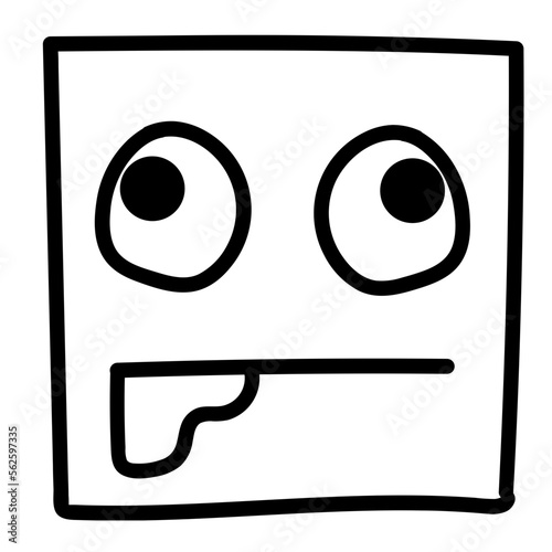 Expression Square Emoji Character