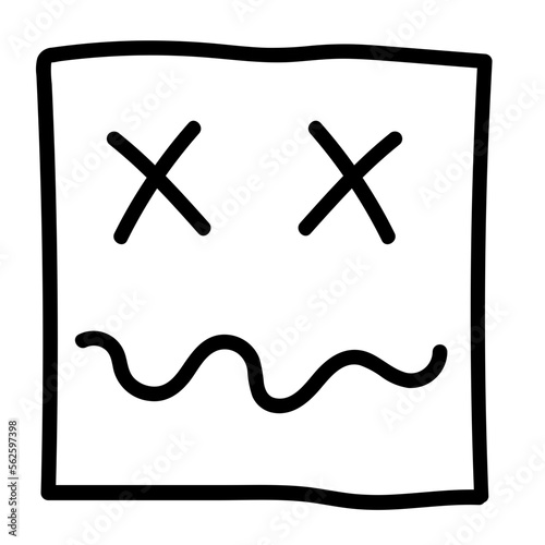 Expression Square Emoji Character