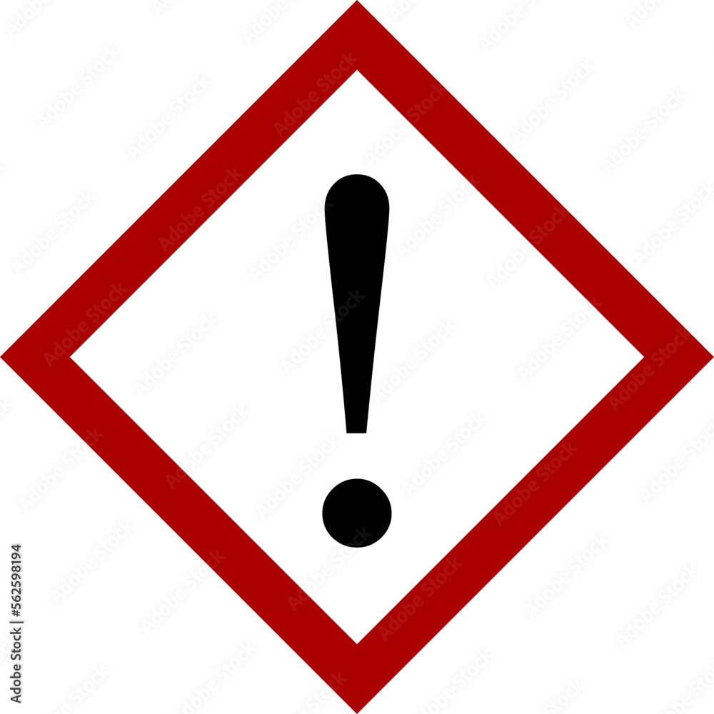 Attention Danger or Hazard Warning Sign with Exclamation Mark and