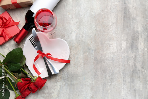 Romantic valentine's day di...