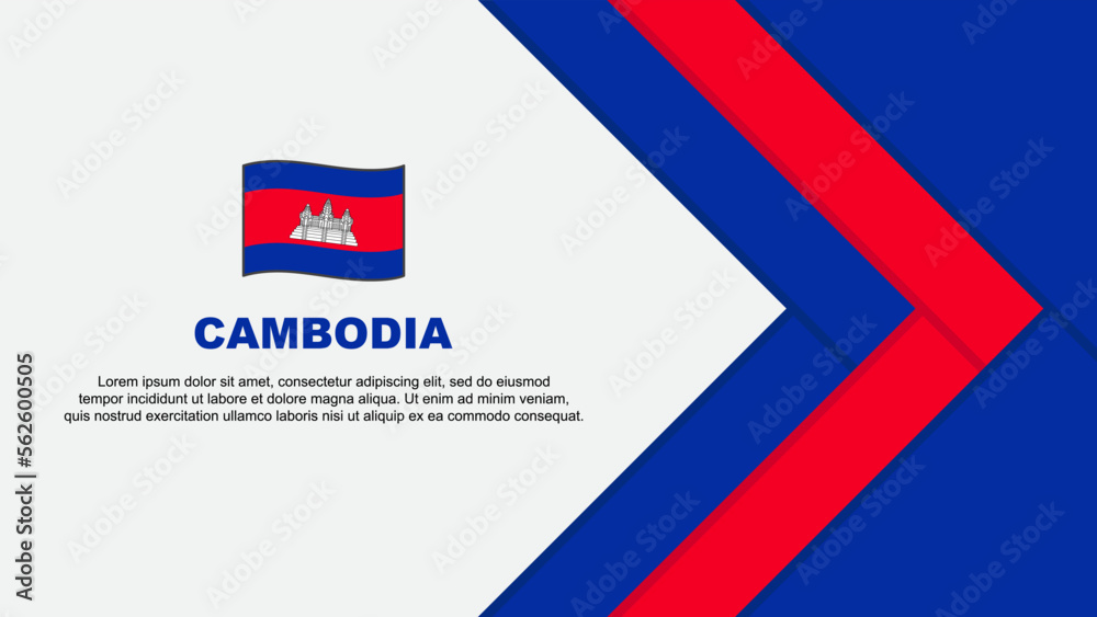 Cambodia Flag Abstract Background Design Template. Cambodia Independence Day Banner Cartoon Vector Illustration. Cambodia Cartoon Cambodia Flag Abstract Background Design Template. Cambodia Independence Day Banner Cartoon Vector Illustration. Cambodia Cartoon